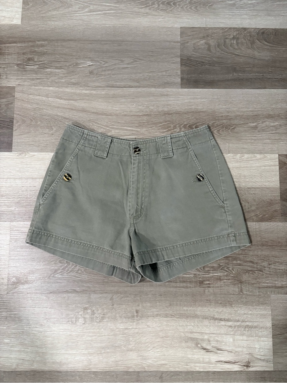 Women’s Olive Green Casual Cotton Shorts
